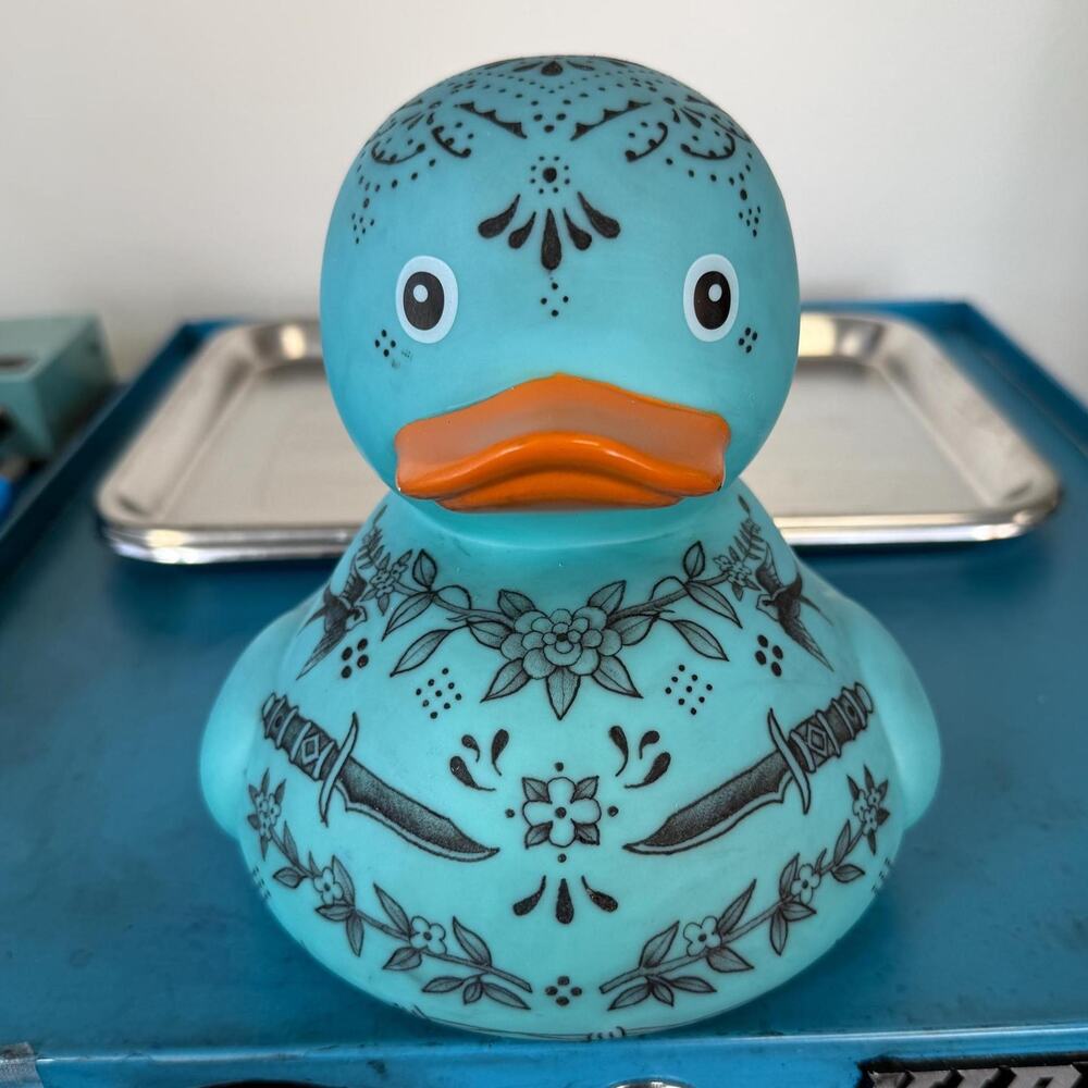 Tattooed Rubber Duck - 8" largest duck
